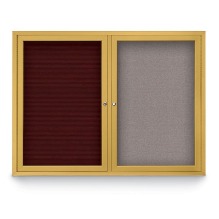 United Visual Products Corkboard, Cork Backing/Bronze, 72" X 36" UV407-BRONZE-CORK